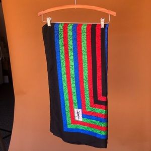 Vintage YSL Leopard Print Scarf